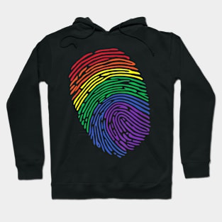 Lgbt Flag Fingerprint Proud  Lgbt Pride Hoodie